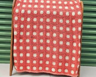 Vintage Handmade Afghan Great For Fall 65 X 74