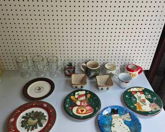 Christmas In July 9 Spode Longaberger Indiana Glass Dishes Replacement Cups