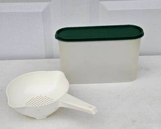 Tupperware Small White Colander Oval 3 Modular Mate Container