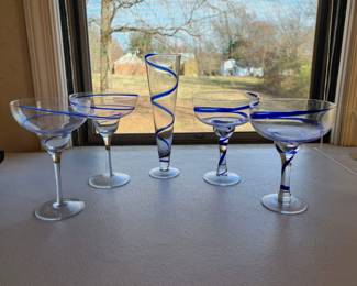 Blue Swirl Drinkware Barware