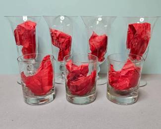 Vintage Etched Flower Glasses