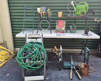 Gardening Items Tables Decor Pots Hose Hose Reel Etc