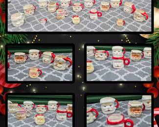 Vintage Winking Santa Mugs Some From 1961 Narco Others Unknown