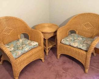 PIER 1 Wicker Chair Set
