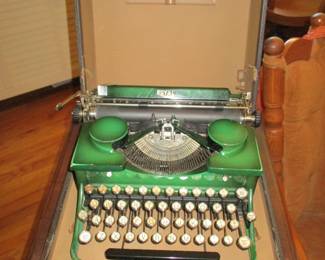VERY old ROYAL "green" typewriter 