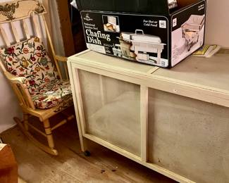 Antique screened in playpen