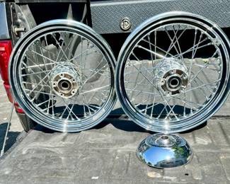 Harley Davidson Motorcycle Front & Rear Wheels