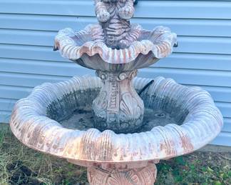 Concrete Elephant Fountain