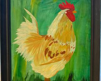 Original Rooster Framed
