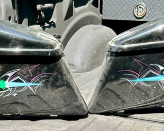 2 Motorcycle Saddlebags with Brackets