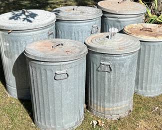 Galvanized Trash Cans
