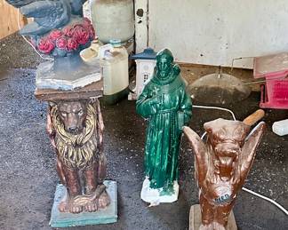 Lot of Cement Garden Statues