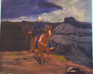Cowboy Mountain Original Canvas