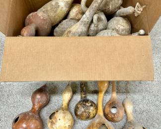 Lot of Bird House Gourds and other Gourds