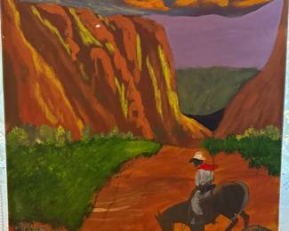 Cowboy Mountain Original Canvas