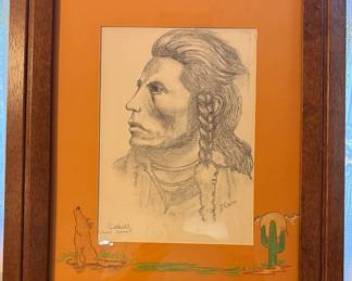 Original Native American Framed