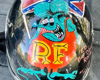 Motorcycle Skull Cap -Customed Painted
