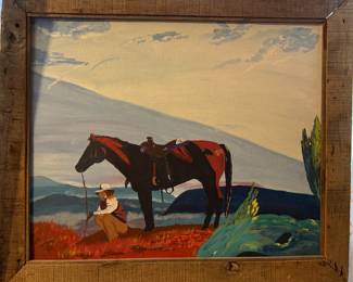Cowboy Mountain Framed