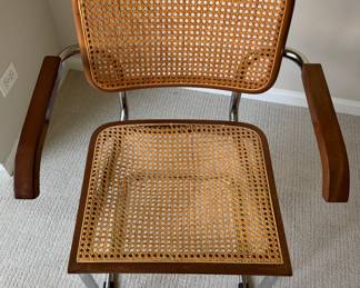 Set of 6 Cesca with Tubular Steel Frame and Woven Cane Seat - Some Seats Need Repair. Photo 2 of 6. 