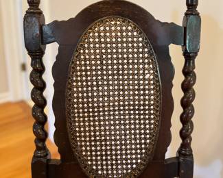 Mahogany Barley Twist Cane Back Chair. Photo 3 of 5. 