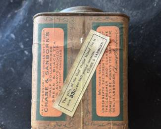 Chase & Sanborn's Half Dollar Mixed Tea Tin. Photo 3 of 3. 
