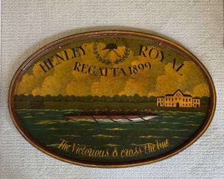 Antique Henley Royal Regatta 1899 "3-D" Pub Sign. Measures 36" W x 24" H. Photo 1 of 3. 