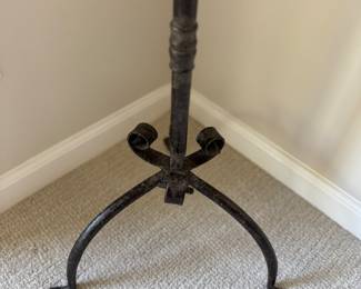 Wrought Iron Two Arm Floor Candelabra. Photo 3 of 4. 