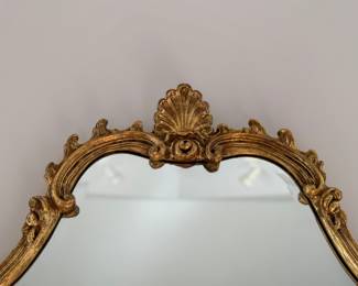 Ornate Gilt Wood Mirror. Measures 56" W x 42" H. Photo 2 of 3. 