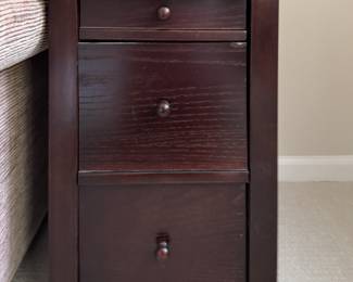Side Table with Pull Out Drink Tray and Media Storage. Measures 15" W x 22" D x 24" H. Photo 1 of 4. 