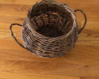 Antique Woven Basket with Handles. Photo 2 of 2. 