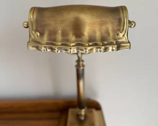 Solid Brass Bankers Lamp. 
