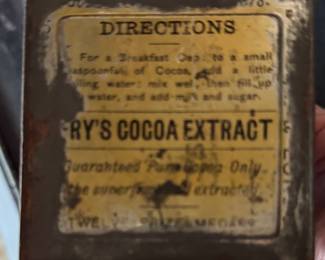 Fry's Cocoa Extract Antique Tin. Photo 3 of 3. 