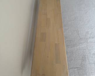 Hand-Carved "White Washed" Oak Bench. Measures 59" x 12" D x 17" H. Photo 2 of 3. 