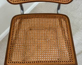 Set of 6 Cesca with Tubular Steel Frame and Woven Cane Seat - Some Seats Need Repair. Photo 3 of 6. 