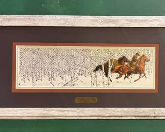 "Sacred Ground," Bev Doolittle. Measures 17" x 5"; 26" x 14" Overall. 