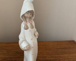 Lladros Shepherdess with Basket.