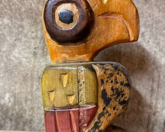 Folk Art Hand-Carved Toucan. 