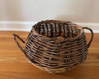 Antique Woven Basket with Handles. Photo 1 of 2. 