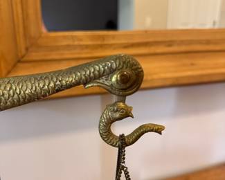 Brass Balance Scale with Dolphin Detailing. Photo 3 of 4. 