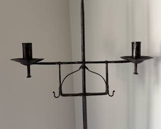 Wrought Iron Two Arm Floor Candelabra. Photo 2 of 4. 