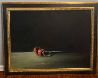 Still Life With Fruit. Oil on Canvas Signed by Artist. Measures 48" x 38" Overall. Photo 1 of 2. 