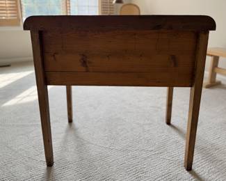Antique Pine Welch Writing Desk Sourced From Mike Bell, Inc. with Brass Pulls. Measures 33" W  x 21" D x 30" H. Photo 8 of 8. 