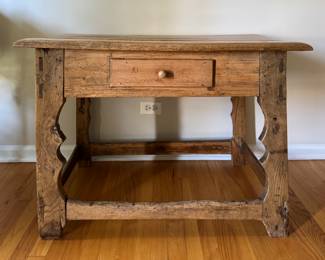 Antique Table with Drawer Sourced from Mike Bell, Inc. Measures 41" x 21" x 27" H. Photo 1 of 2. 