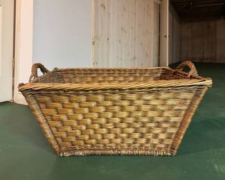 Vintage French Woven Market Basket. Measures 20" x 30" x 14" H. Photo 1 of 2. 