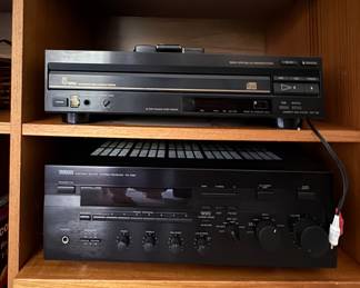 Sony 5-Disc CD Player & Yamaha AX 596 Receiver. 
