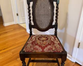Mahogany Barley Twist Cane Back Chair. Photo 1 of 5. 