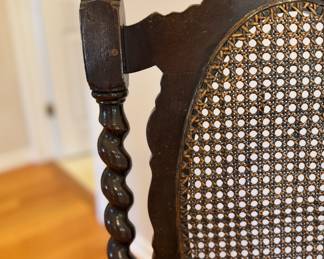 Mahogany Barley Twist Cane Back Chair. Photo 4 of 5. 