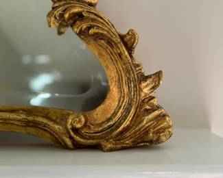 Ornate Gilt Wood Mirror. Measures 56" W x 42" H. Photo 3 of 3. 