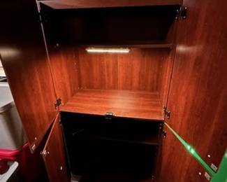 Wood cabinet inside