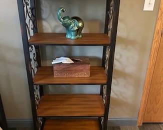 Wood and iron bookshelf
